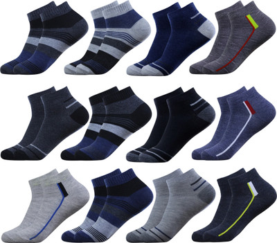 krijo Men Solid Ankle Length(Pack of 12)