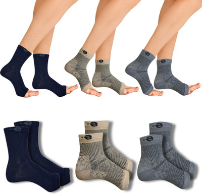 ecosync Unisex Solid Ankle Length(Pack of 3)