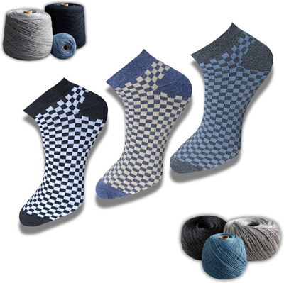 ecosync Men Solid Low Cut(Pack of 3)