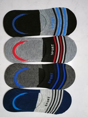 FeetFit Unisex Striped Low Cut(Pack of 4)