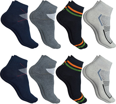 Style 'n' More Men Self Design Ankle Length(Pack of 8)