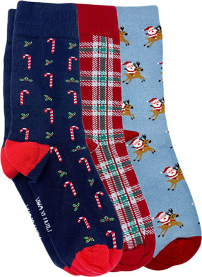 Mint and Oak Women Printed Mid-Calf/Crew(Pack of 3)