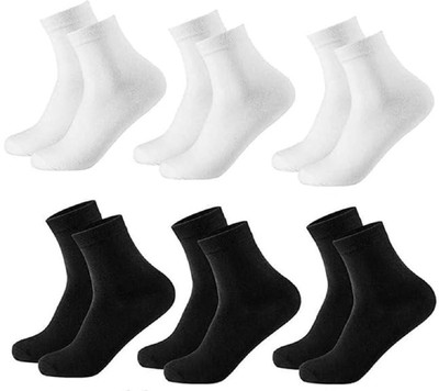 Aiden's Collection Men Solid Ankle Length(Pack of 6)