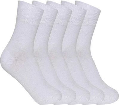 JD DASSSON Boys & Girls Solid Mid-Calf/Crew(Pack of 5)