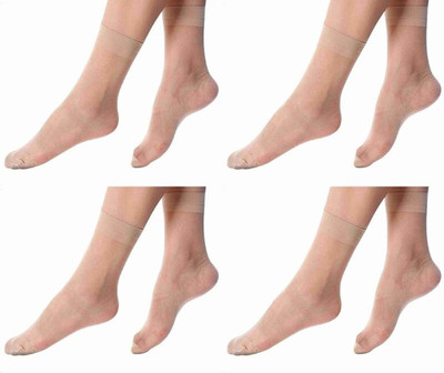 Buyra Women Self Design Ankle Length(Pack of 8)