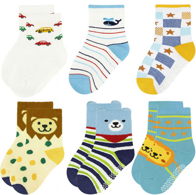 Cuteably Baby Boys & Baby Girls Animal Print Ankle Length(Pack of 6)