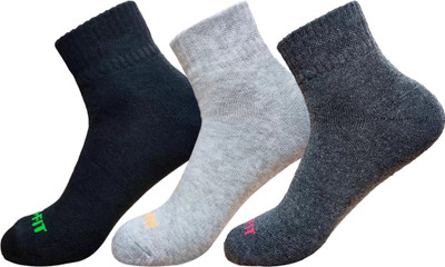 LABOLIA Men & Women Solid, Self Design Ankle Length, Mid-Calf/Crew(Pack of 3)