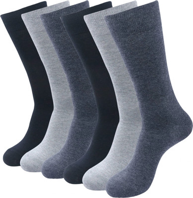 Broova Men Solid Calf Length(Pack of 6)