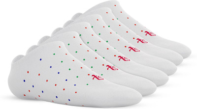 TalkingSox Men & Women Polka Print Peds/Footie/No-Show(Pack of 6)