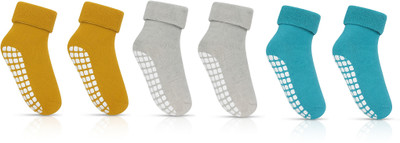 KETKAR Boys & Girls Solid Mid-Calf/Crew, Ankle Length(Pack of 3)