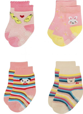 Cuteably Girls Self Design Ankle Length(Pack of 4)