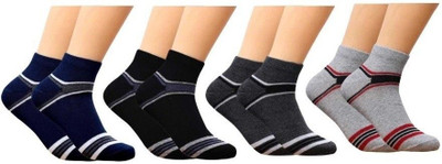 Akeet Trend Men Striped Ankle Length(Pack of 4)