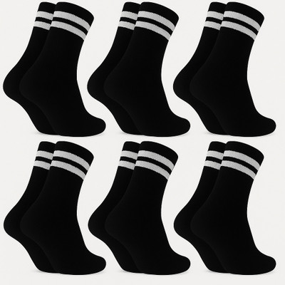 MAMU Men Self Design Mid-Calf/Crew(Pack of 6)