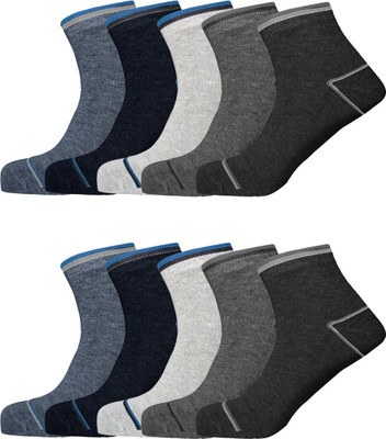 Lux Nitro Men Self Design Ankle Length(Pack of 10)