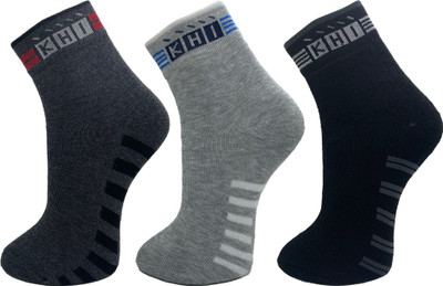 KHI Unisex Solid Ankle Length(Pack of 3)