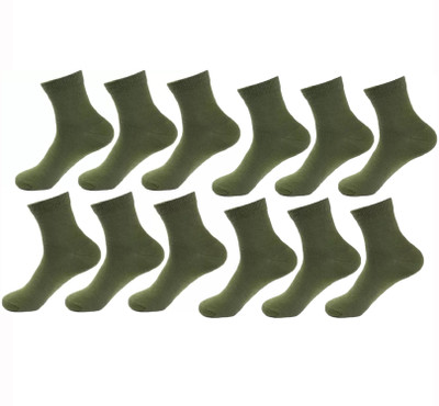 XIPPXCHI Men Solid Ankle Length(Pack of 12)