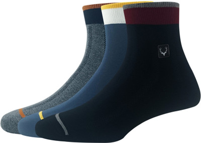 Allen Solly Men Self Design Mid-Calf/Crew(Pack of 3)