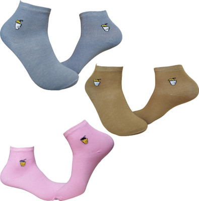 Pollo Loco Men & Women Solid Ankle Length(Pack of 3)