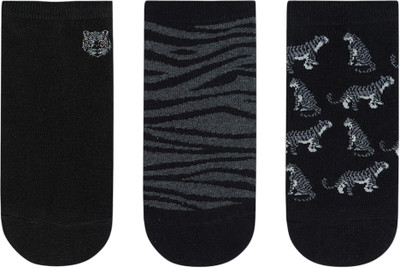 SOCKSXPRESS World Wildlife Federation Men Self Design Low Cut(Pack of 3)