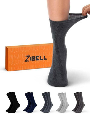 ZIBELL Men & Women Solid Mid-Calf/Crew(Pack of 5)