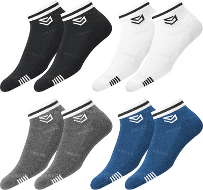 Swagr Men Striped Ankle Length(Pack of 4)