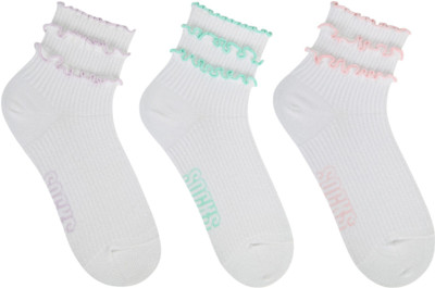 SOCKSXPRESS Women Self Design Ankle Length(Pack of 3)