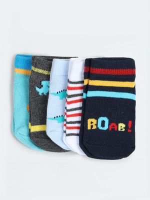 MAX Baby Boys Peds/Footie/No-Show(Pack of 5)