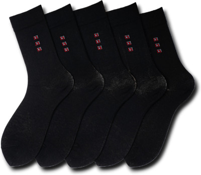 Young Wings Men Solid Mid-Calf/Crew(Pack of 5)