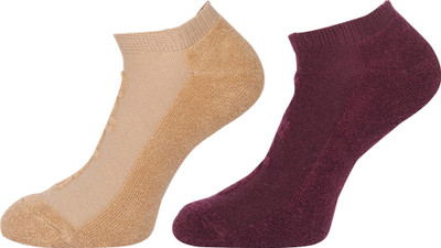 ADIDAS Original Cotton Reverse Terry (AD-0841) (Shadow Maroon/Magic Beige) Men Solid Low Cut(Pack of 2)