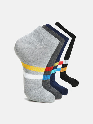Kolor Fusion Men & Women Striped Ankle Length(Pack of 5)
