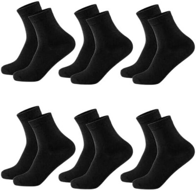 Suprix Unisex Solid Calf Length, Mid-Calf/Crew(Pack of 6)