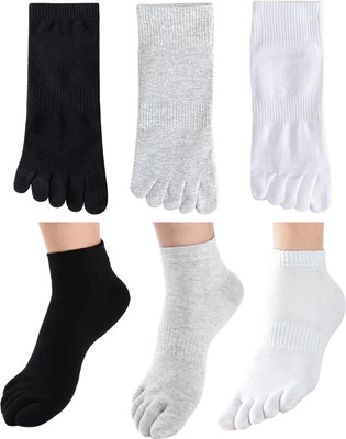 Freshfoot Men & Women Solid Mid-Calf/Crew(Pack of 3)
