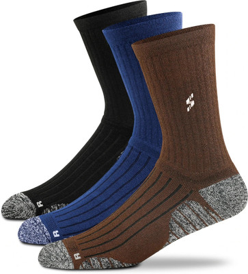 Supersox Sports Regular Length Socks For Men Solid Calf Length(Pack of 3)