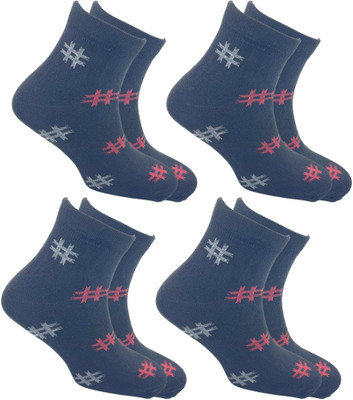 RANDRA Men & Women Solid Ankle Length(Pack of 4)