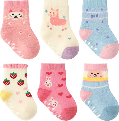 Cuteably Girls Floral Print Ankle Length(Pack of 6)