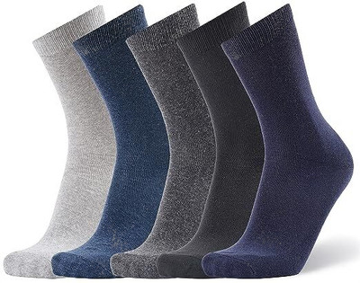 LuvStock Men Solid Mid-Calf/Crew(Pack of 5)