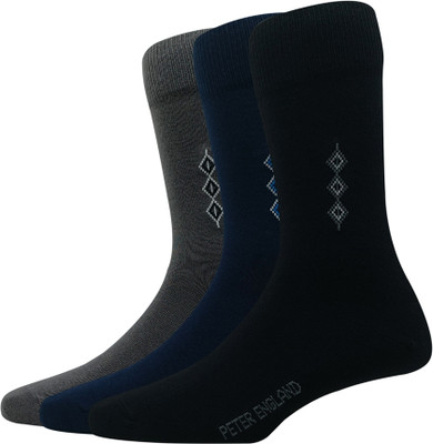PETER ENGLAND Men Self Design Calf Length(Pack of 3)