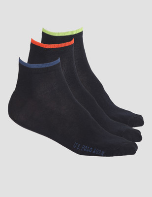 U.S. POLO ASSN. Men Solid Ankle Length(Pack of 3)