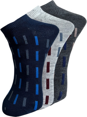 Cut N Cuff Men Printed Ankle Length(Pack of 3)