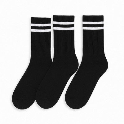 RB TRADERS Men & Women Solid Mid-Calf/Crew(Pack of 5)