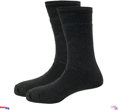 MATTZIG Men Solid Mid-Calf/Crew