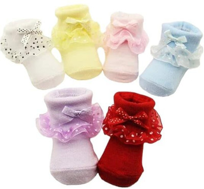 Taaptup Baby Girls Solid Ankle Length(Pack of 6)