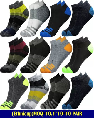 Cavendres Men Self Design Ankle Length(Pack of 10)