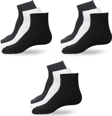 VAPINDIA Men Solid Ankle Length(Pack of 9)