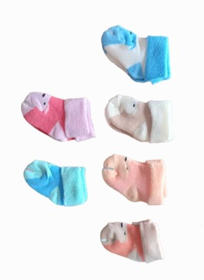 Karoli Collection Baby Boys & Baby Girls Self Design Ankle Length(Pack of 6)