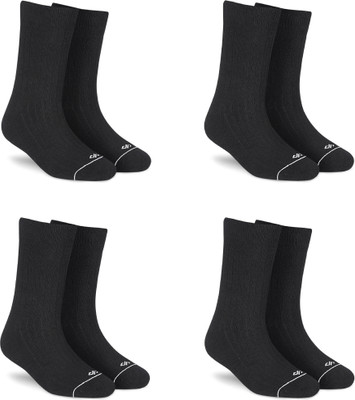 Dynamocks Men & Women Solid Mid-Calf/Crew(Pack of 4)
