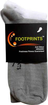 Footprints Organic Cotton Men Solid Mid-Calf/Crew(Pack of 2)