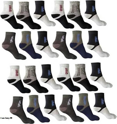 SOXSTER Men Perforations Ankle Length(Pack of 12)