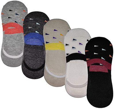 FATON Unisex Printed Low Cut(Pack of 4)