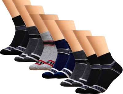 VAPINDIA Men Solid Low Cut, Ankle Length(Pack of 6)